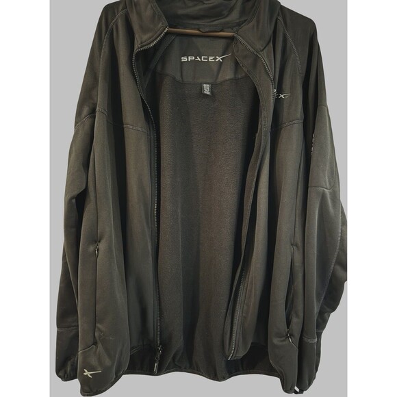 SPACEX - Men’s Black Full Zip Softshell Polyester Jacket - Size XL - Picture 6 of 8